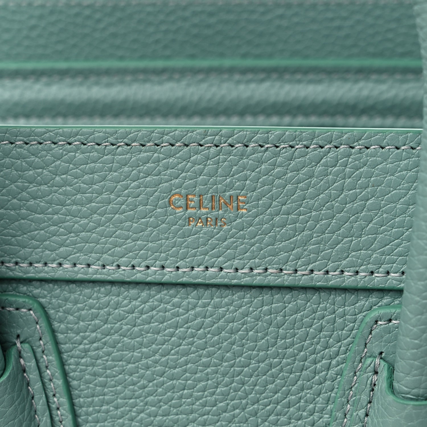 Celine Drummed Calfskin Nano Luggage Ice Mint 6 of 10