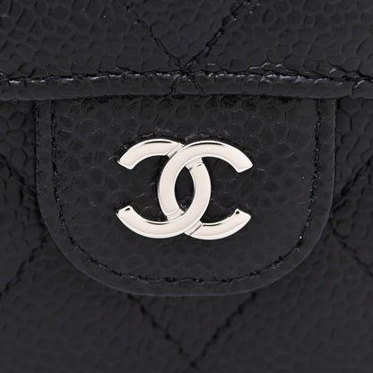 Chanel Caviar Quilted Compact Flap Wallet Black 9 of 10