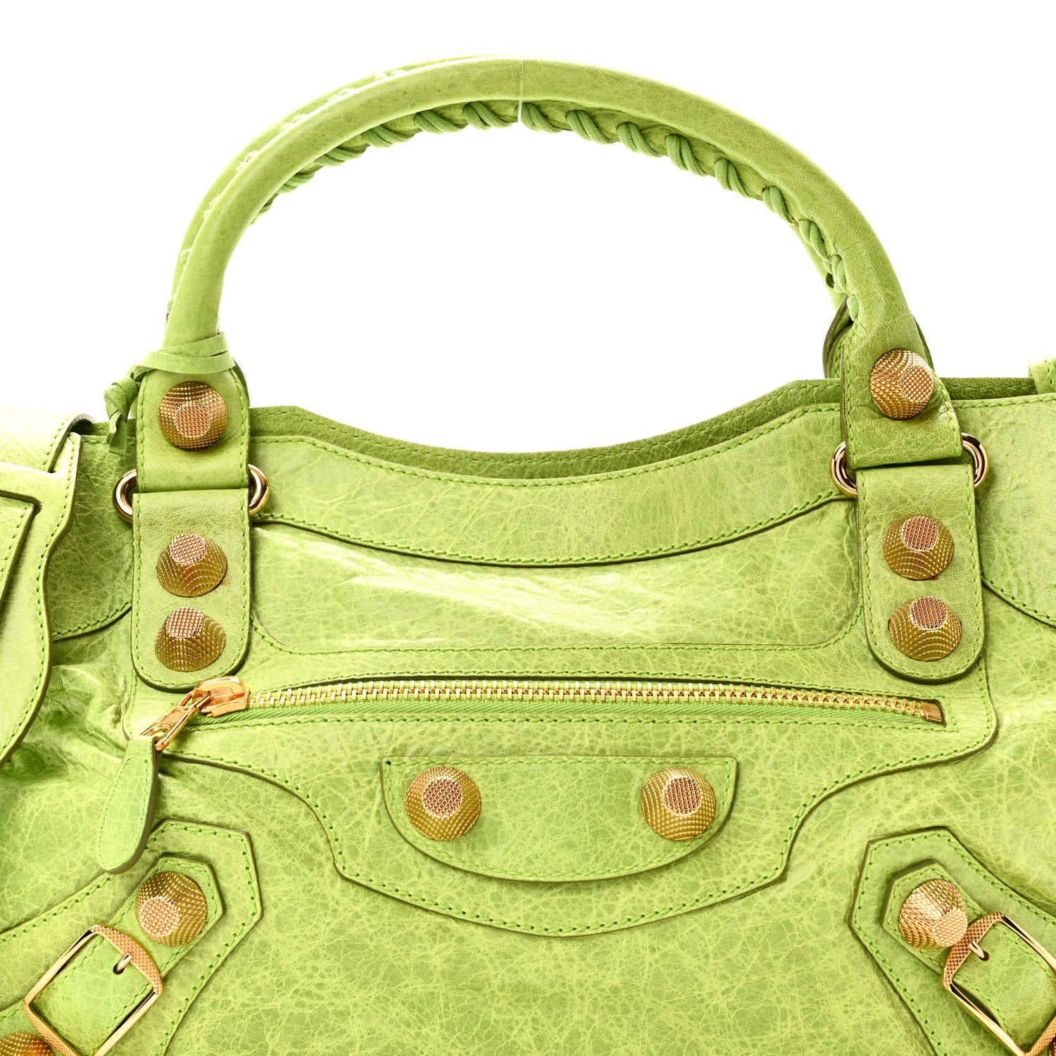 Balenciaga Agneau Giant 21 Gold Hardware City Lime Green 1925814