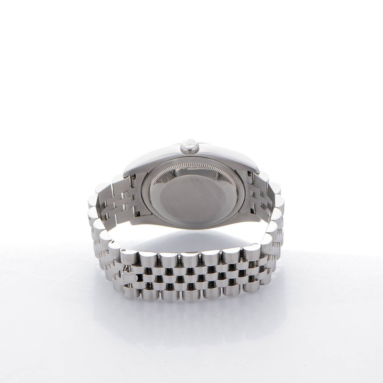Rolex Stainless Steel 18K White Gold 36mm Oyster Perpetual Datejust Watch Black Roman 116234 4 of 7