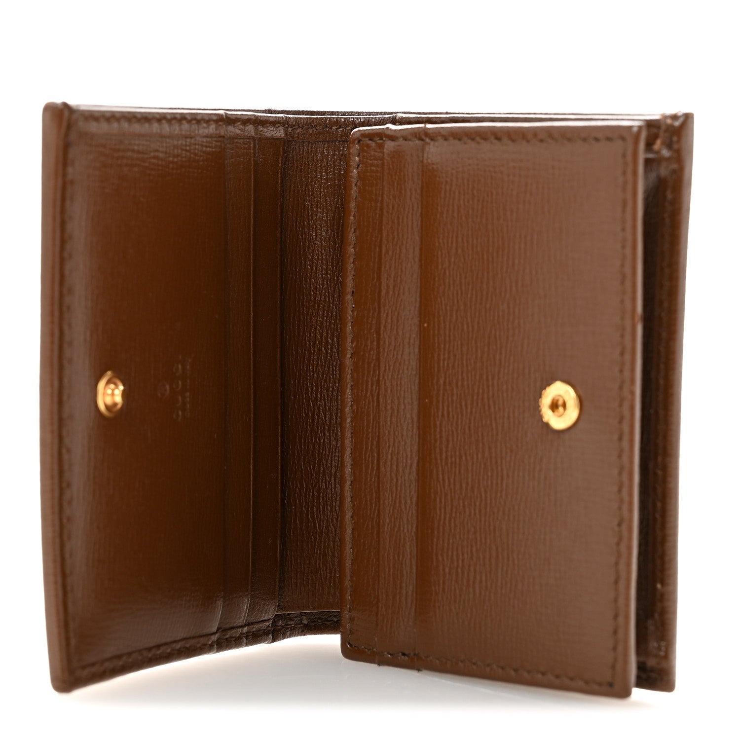 Gucci GG Supreme Monogram Horsebit 1955 Card Case Wallet Beige Ebony Brown Sugar 5 of 11