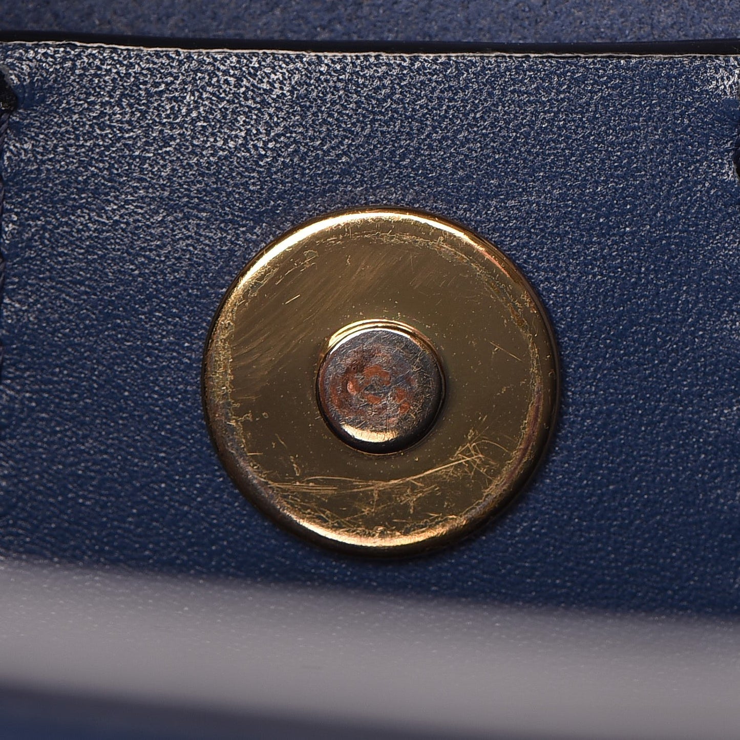 Grained Calfskin Large Milla Hobo Navy Blue