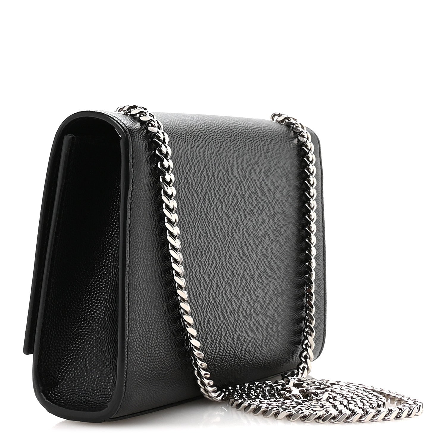 Saint Laurent Grain De Poudre Small Monogram Kate Satchel Black 2 of 10