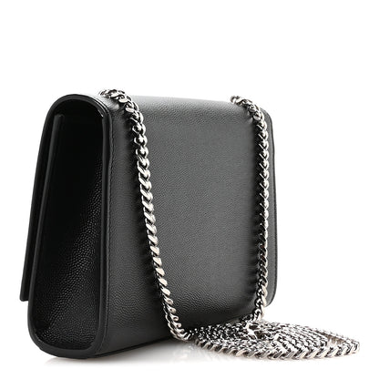 Saint Laurent Grain De Poudre Small Monogram Kate Satchel Black 2 of 10