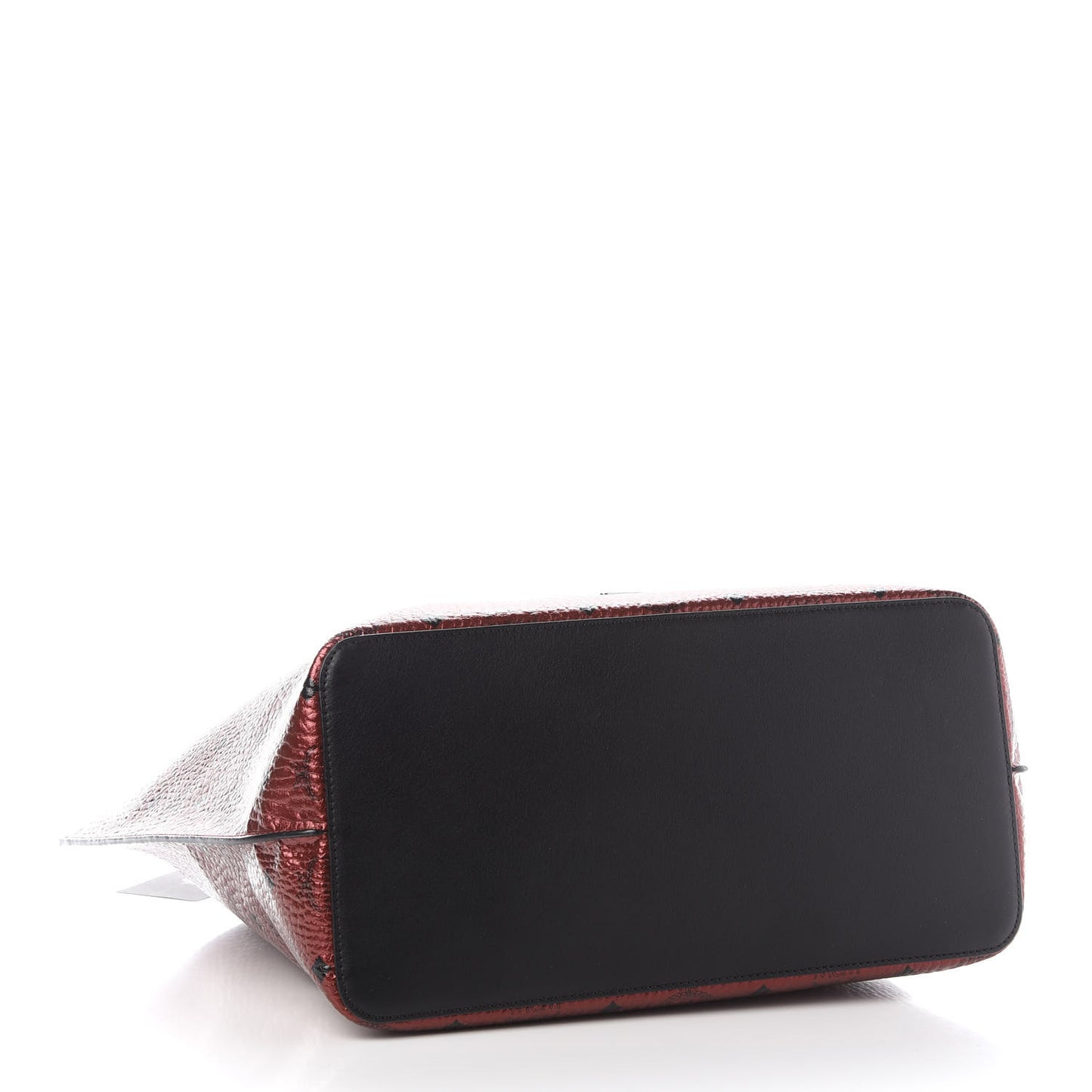 Metallic Visetos Shopper Tote Scooter Red