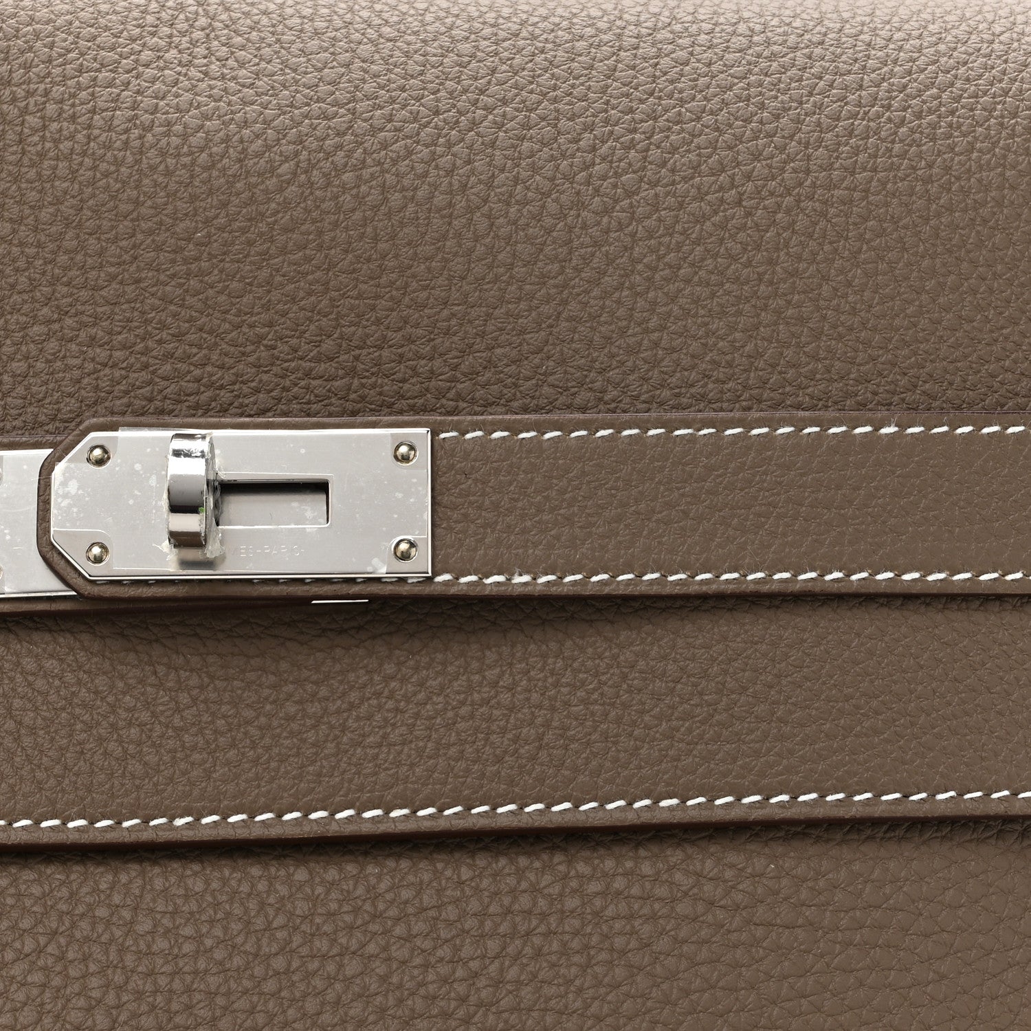 Hermes Togo Kelly Messenger Etoupe 8 of 10