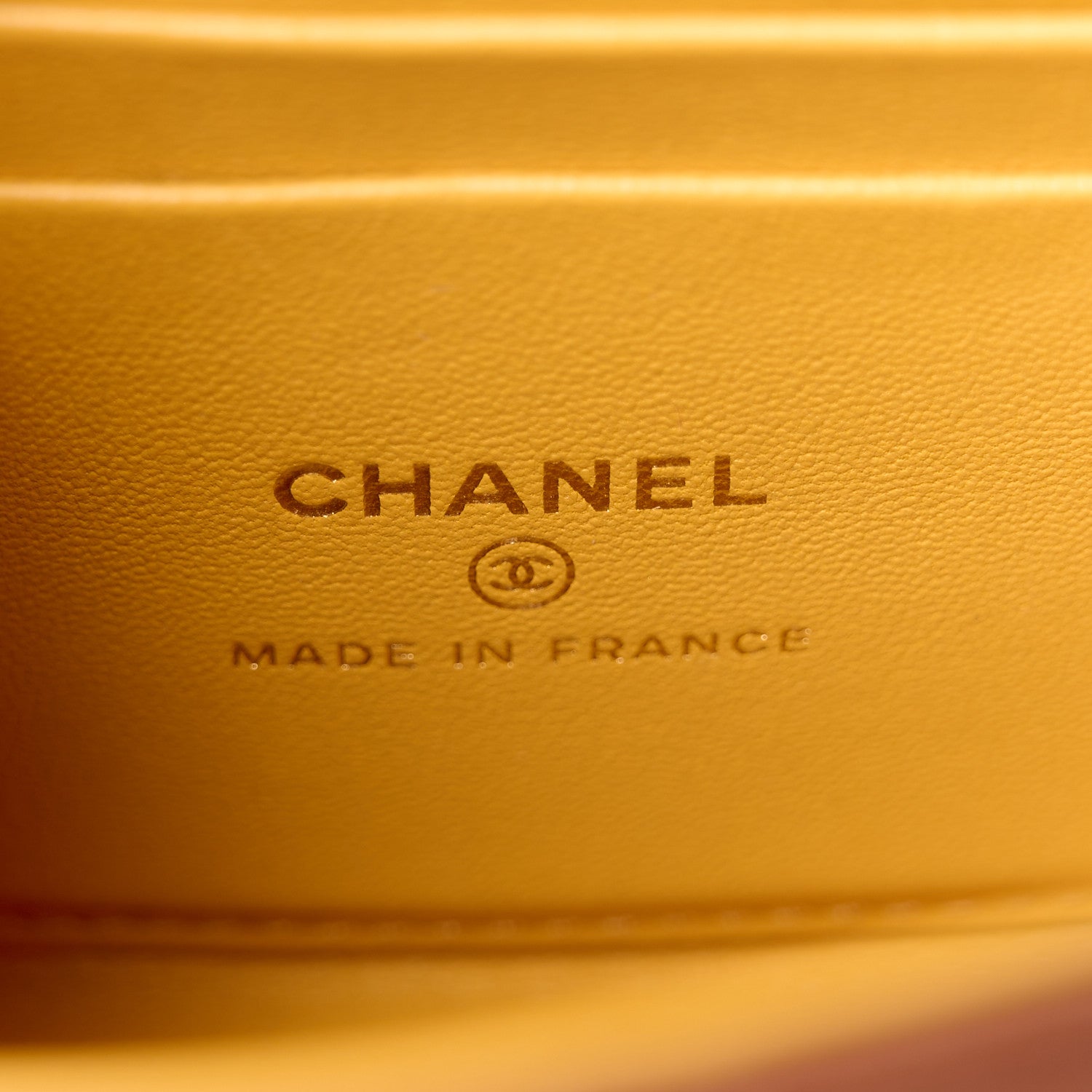 Chanel Lambskin Quilted Top Handle Flap Clutch With Chain Brown Yellow 6 of 10