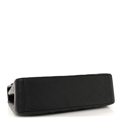 Chanel Lambskin Quilted XL Jumbo Single Flap Black 4 of 14