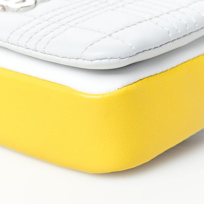 Burberry Lambskin Quilted Mini Lola Bag White Grey Yellow 9 of 10