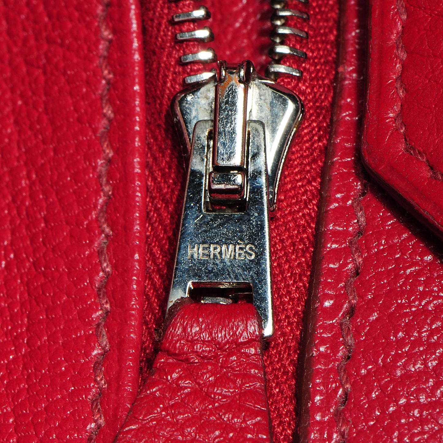 Taurillon Clemence Birkin 40 Rouge Garance