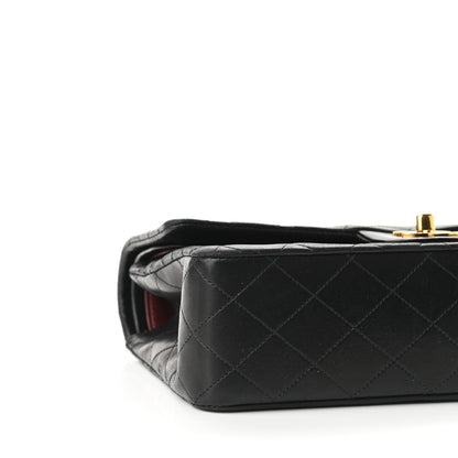 Chanel Lambskin Quilted Medium Double Flap Black 8 of 9