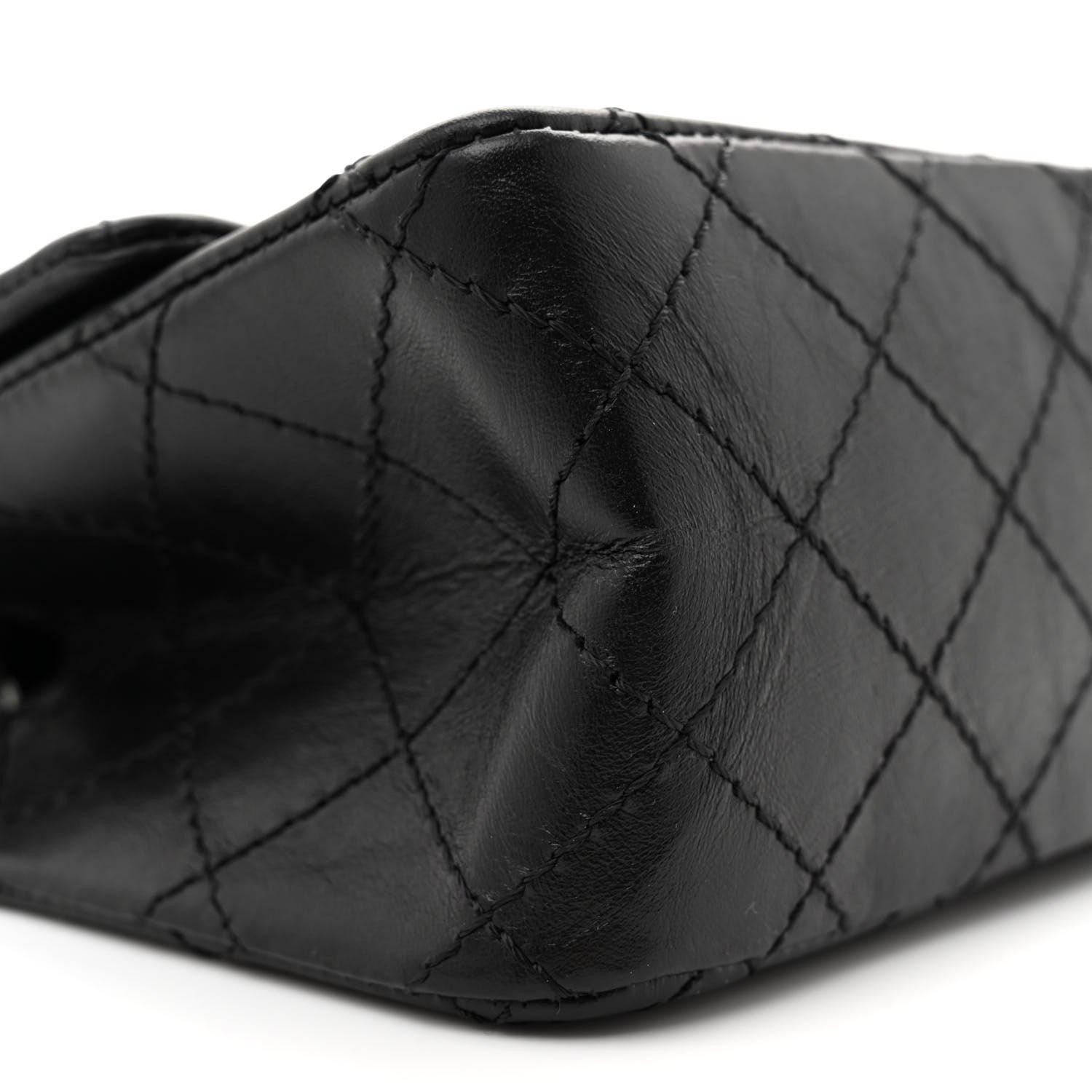 Chanel Aged Calfskin Quilted 2.55 Reissue Mini Flap So Black 9 of 10