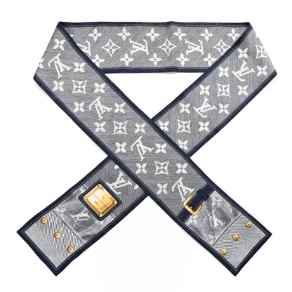 Louis Vuitton Silk Monogram New Denim Bandeau Marine 1 of 3