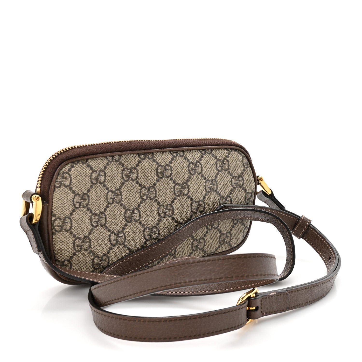 Gucci GG Supreme Monogram Web Mini Ophidia GG Bag Brown 3 of 12