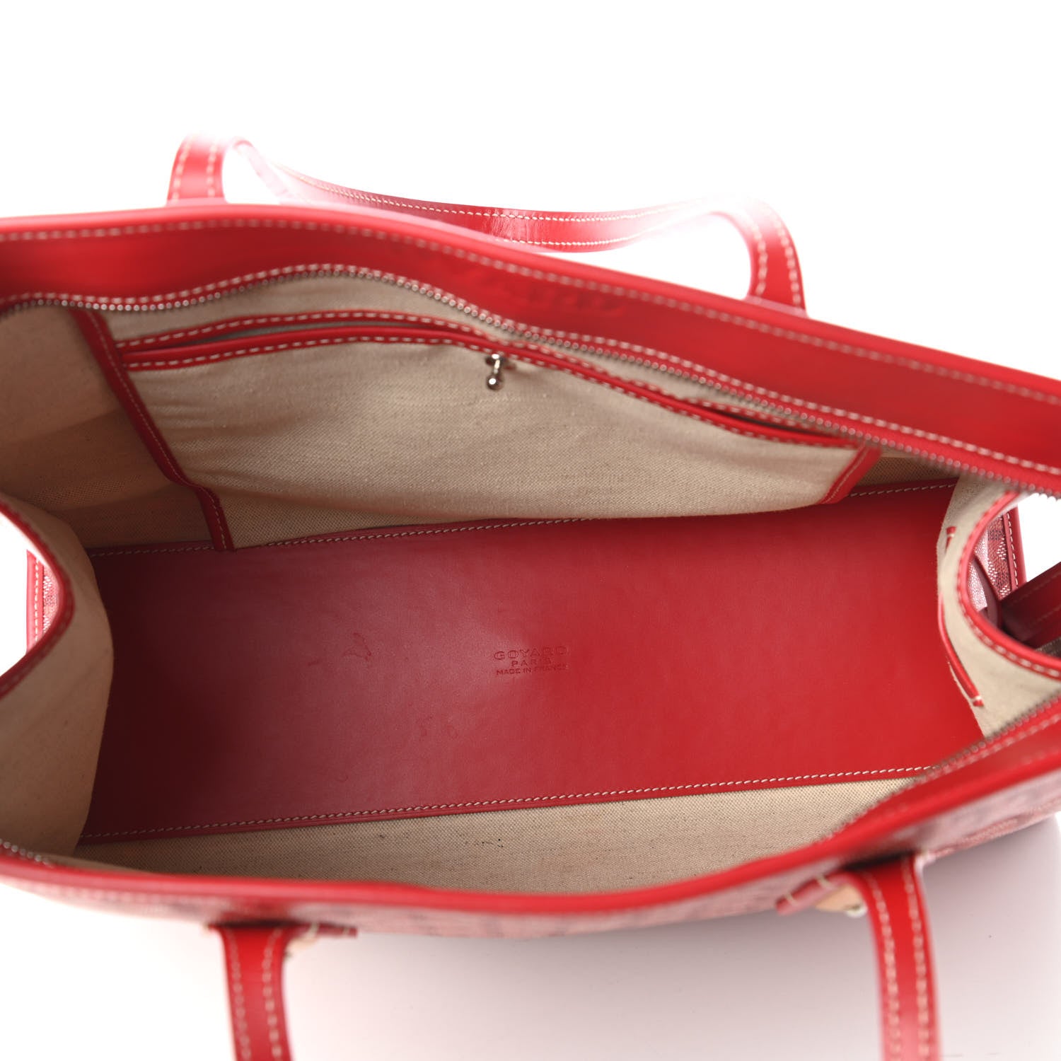 Goyard Goyardine Marquises Tote Red 5 of 9