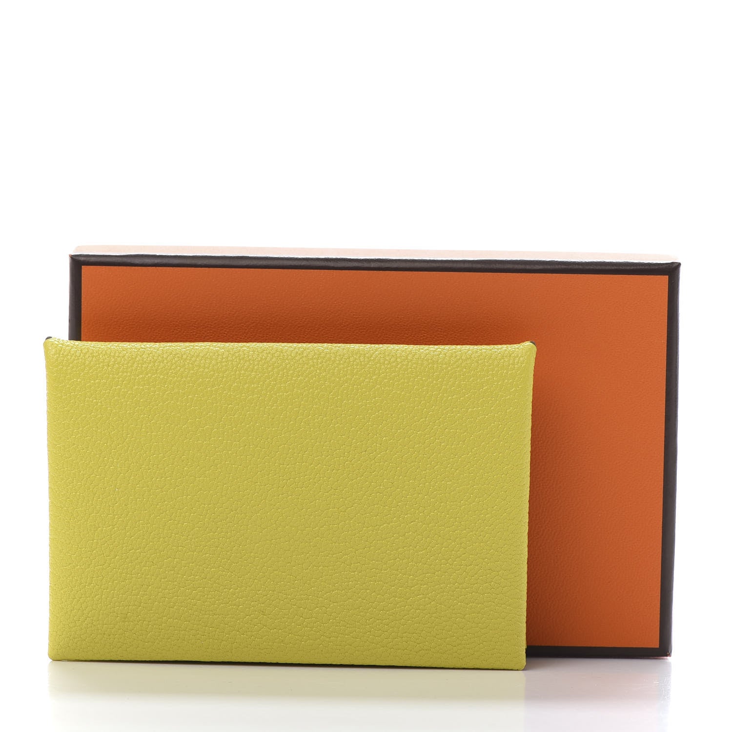 Hermes Chevre Mysore Calvi Card Case Lime 10 of 10