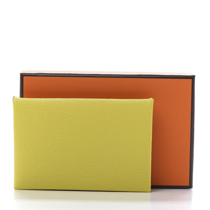 Hermes Chevre Mysore Calvi Card Case Lime 10 of 10