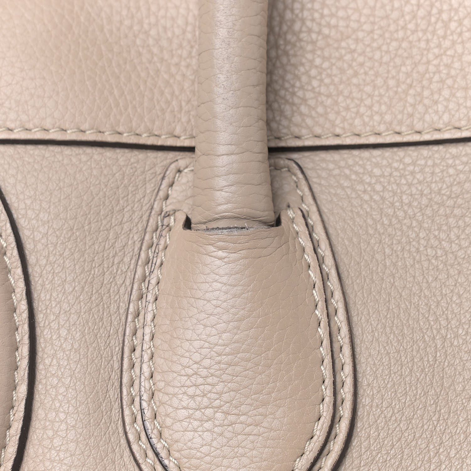 Celine Drummed Calfskin Mini Luggage Dune 10 of 18