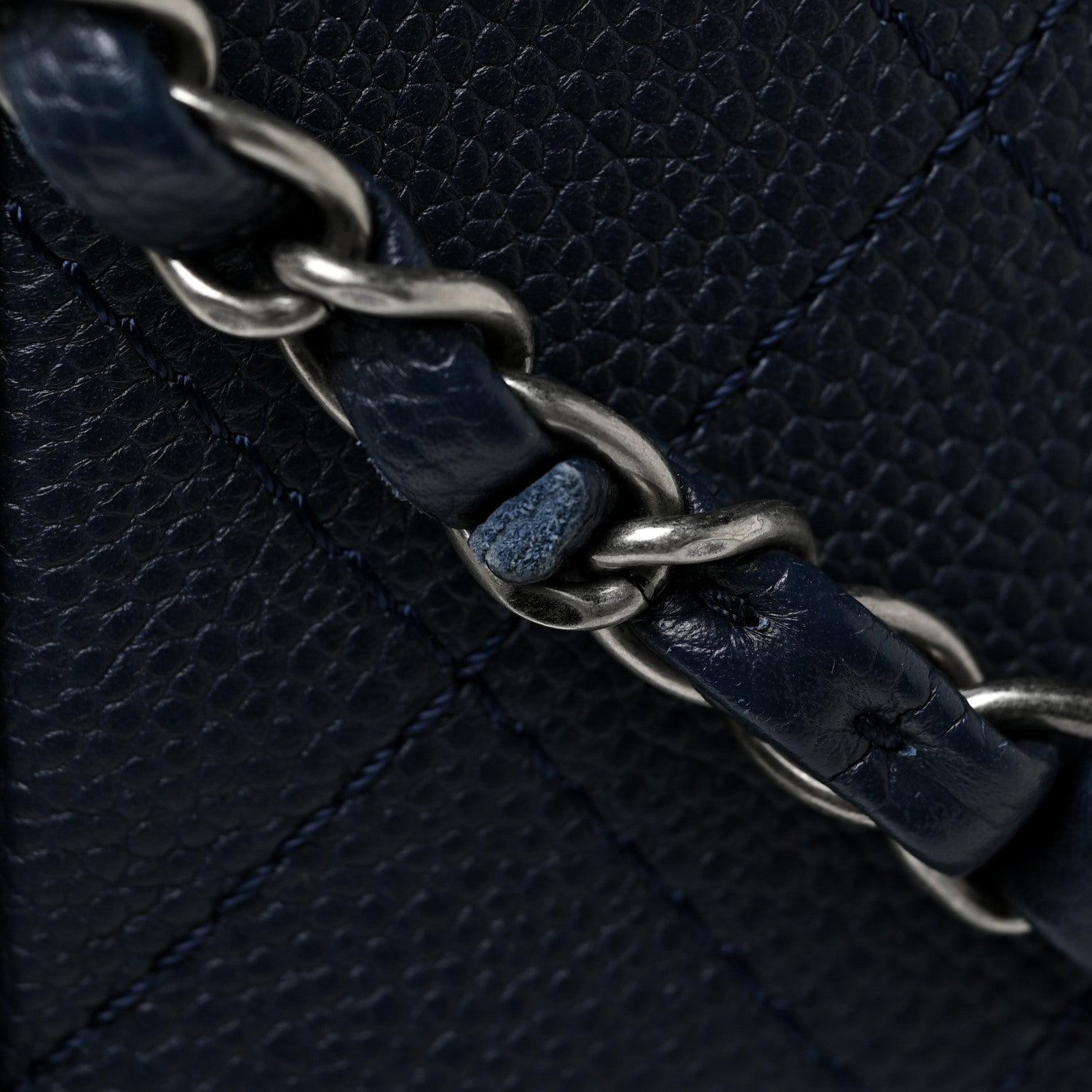 Chanel Caviar Large Shopping Tote Navy 18 of 22