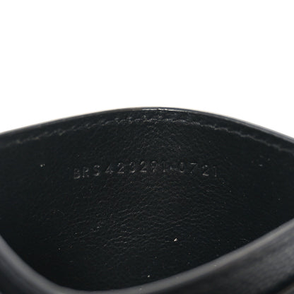 Saint Laurent Grain De Poudre Matelasse Chevron Cassandre Credit Card Case Black 7 of 7