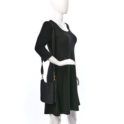 Hermes Taurillon Clemence Evelyne TPM Black 2 of 11