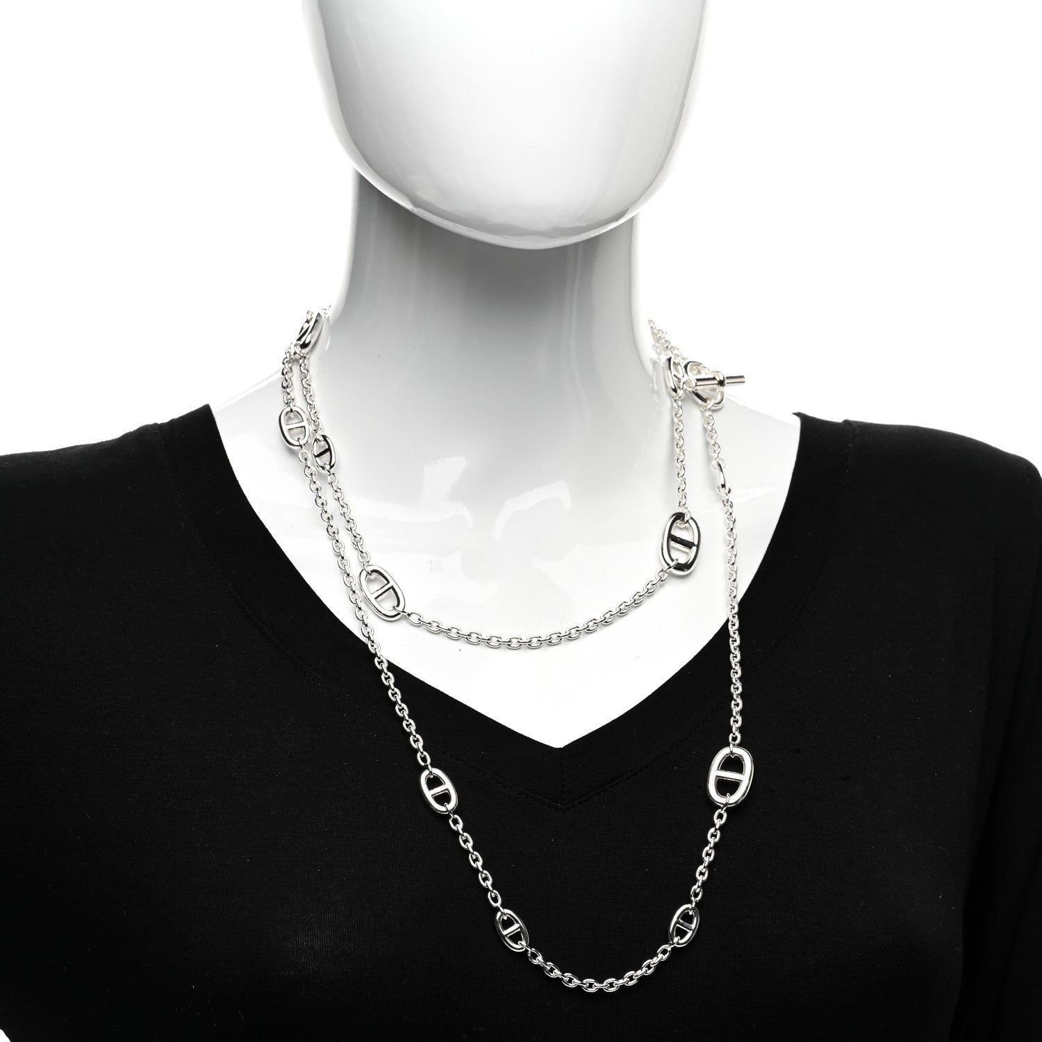 Hermes Sterling Silver Farandole Necklace 120 2 of 4