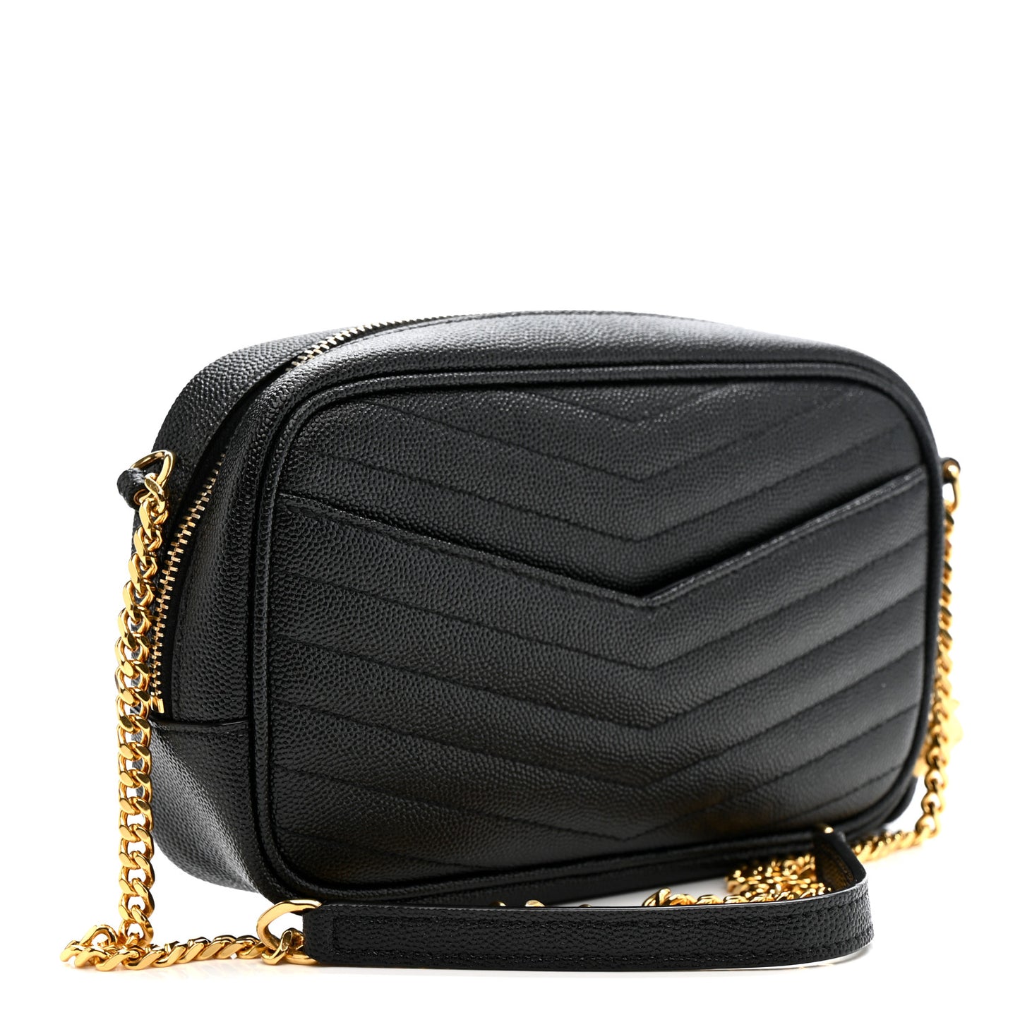 Grain De Poudre Matelasse Monogram Mini Lou Camera Bag Black