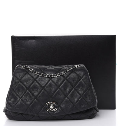 Chanel Grained Calfskin Single Flap Black 16 of 18
