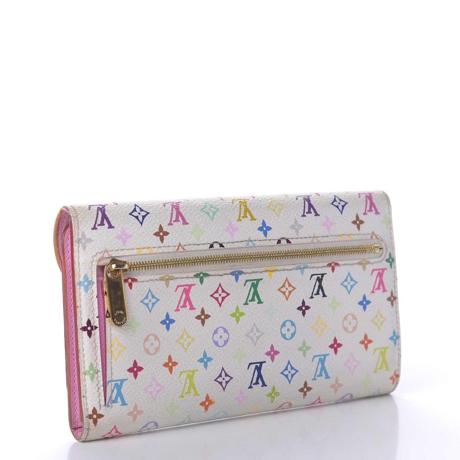 Louis Vuitton Monogram Multicolor Eugenie Wallet White Litchi 3 of 13