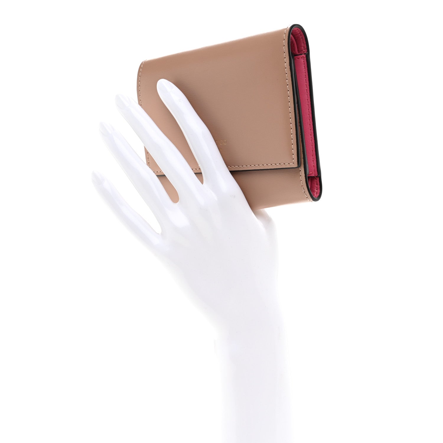 Jimmy Choo Calfskin Marinda Wallet Beige 2 of 6