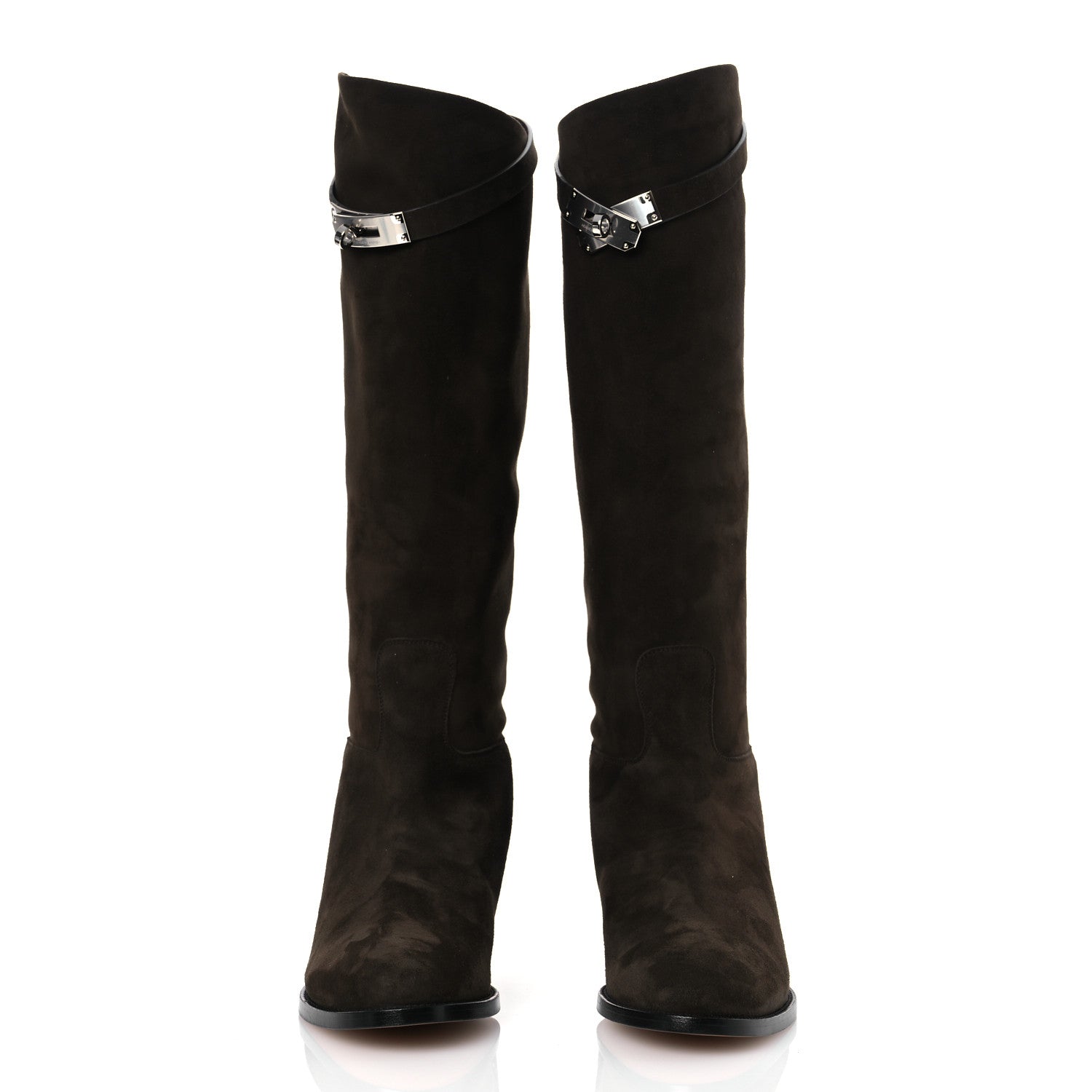 Hermes Suede Kelly Jumping Boots 39 Ecorce 3 of 12