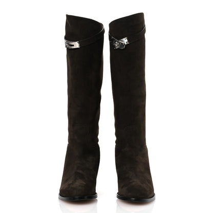 Hermes Suede Kelly Jumping Boots 39 Ecorce 3 of 12