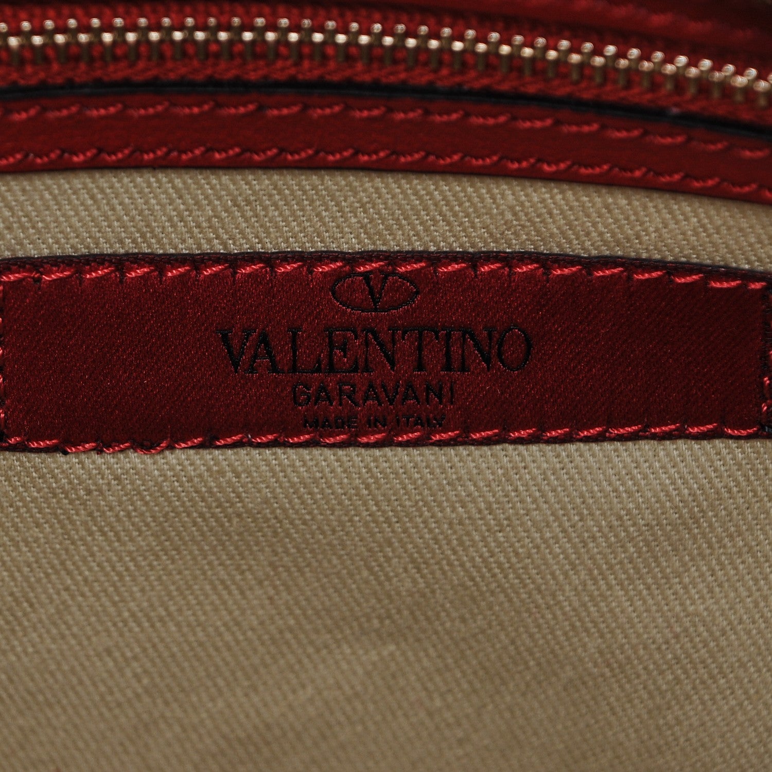 Valentino Garavani Vitello Small Rockstud Double Handle Tote Red 6 of 6