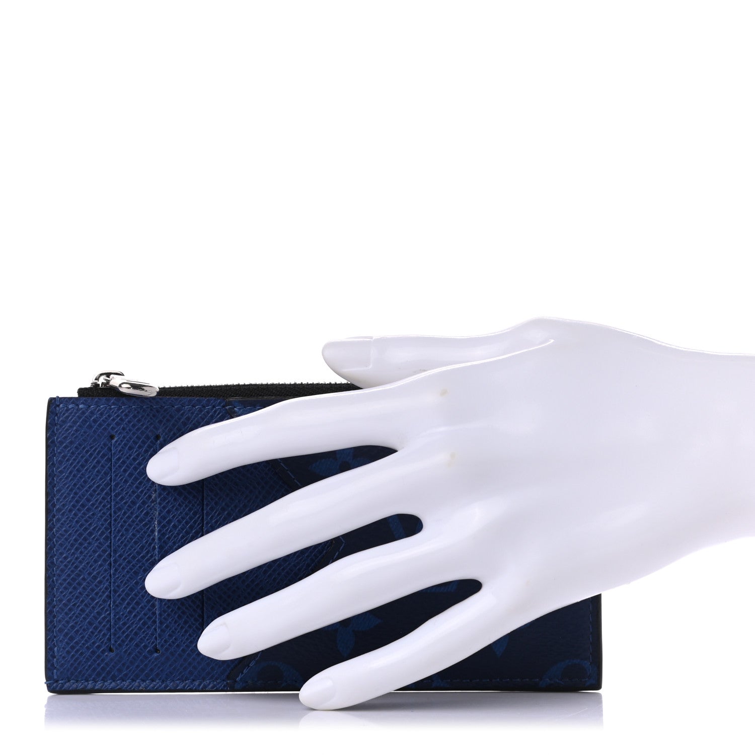 Louis Vuitton Monogram Taiga Coin Card Holder Cobalt 2 of 6