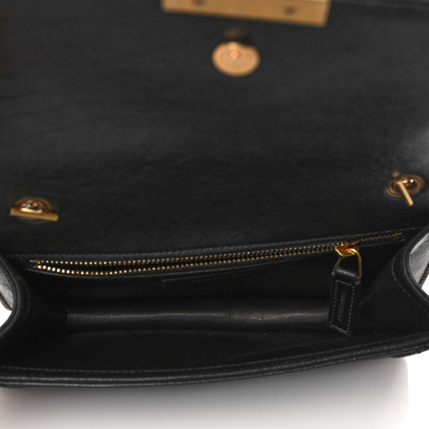 Lambskin Matelasse Amalia Chain Shoulder Bag Black