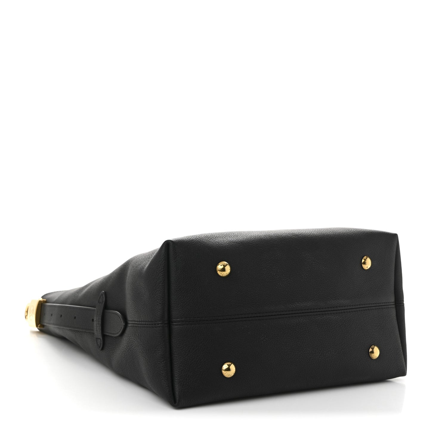 Grained Calfskin Low Key Hobo MM Black