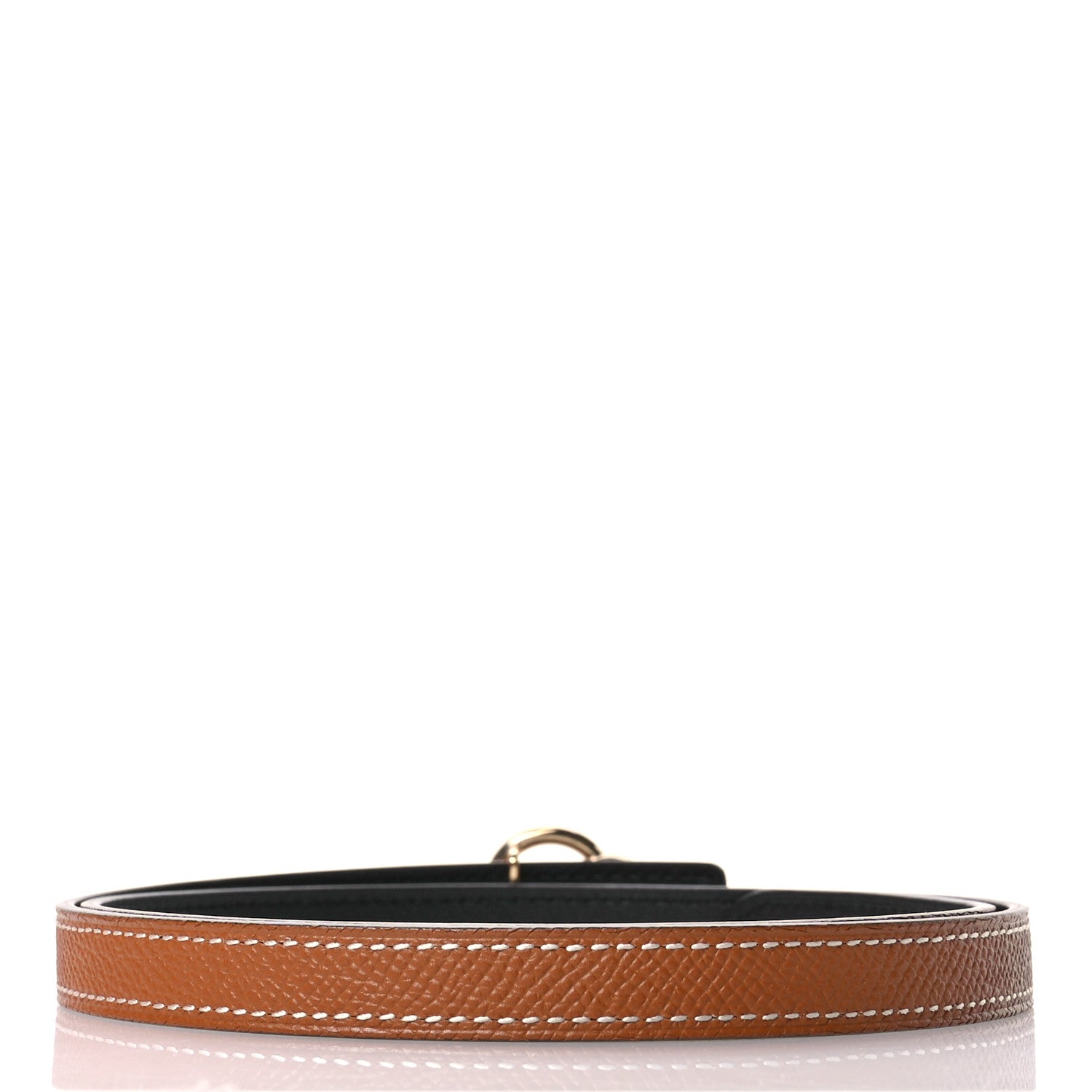 Hermes Swift Epsom 13mm Mini Laquee Reversible Belt 70 28 Black Gold 2 of 8