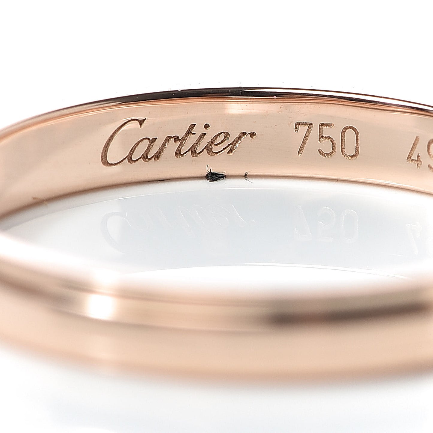 18K Pink Gold 2.5mm D'Amour Wedding Band Ring 49 4.75