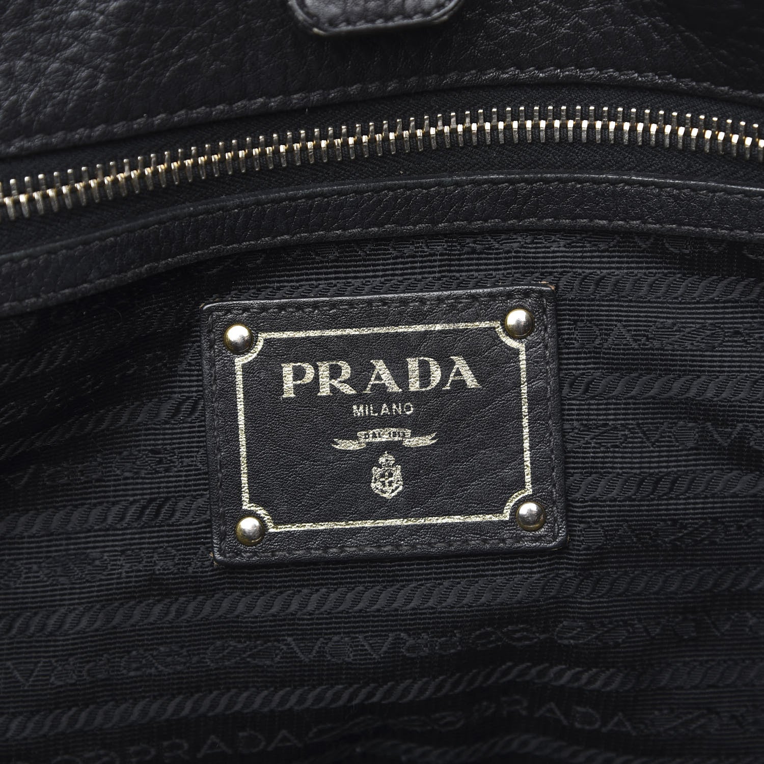 Prada Vitello Daino Tote Black 6 of 13