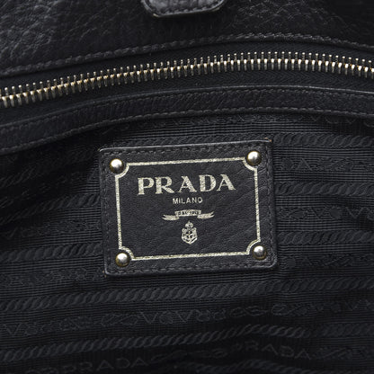 Prada Vitello Daino Tote Black 6 of 13
