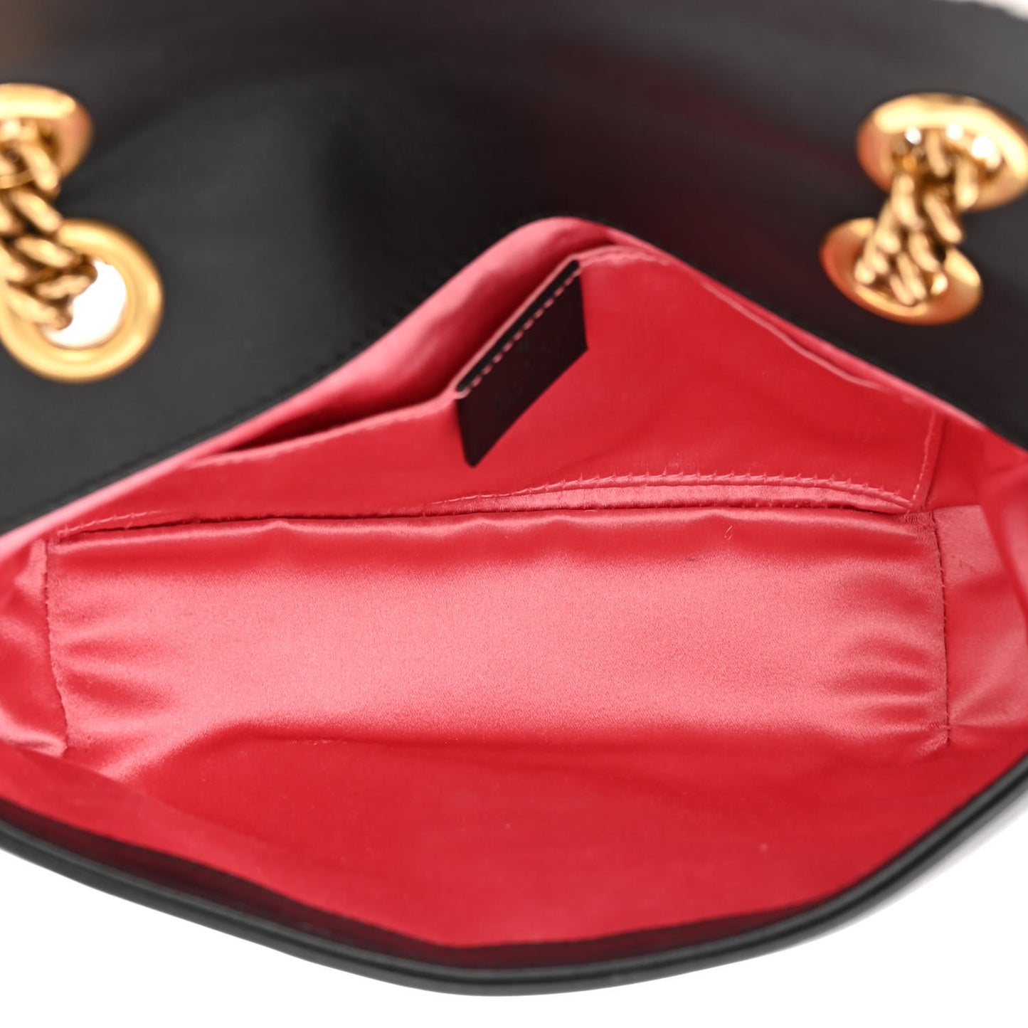Calfskin Matelasse Mini GG Marmont Shoulder Bag Black White