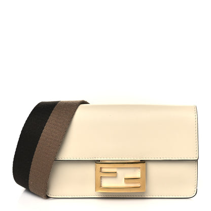 Fendi Vitello King Mini Flat Baguette Beige 1 of 9