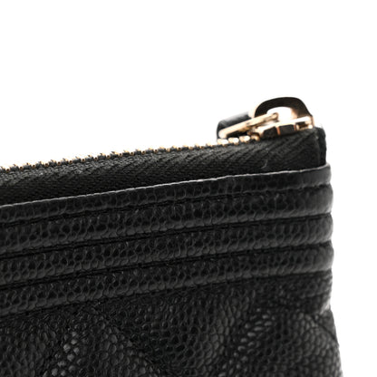 Chanel Caviar Quilted Large Boy Zip Pouch Black 9 of 9