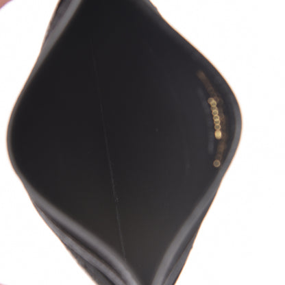 Saint Laurent Grain De Poudre Matelasse Chevron Monogram Credit Card Case Black 5 of 8