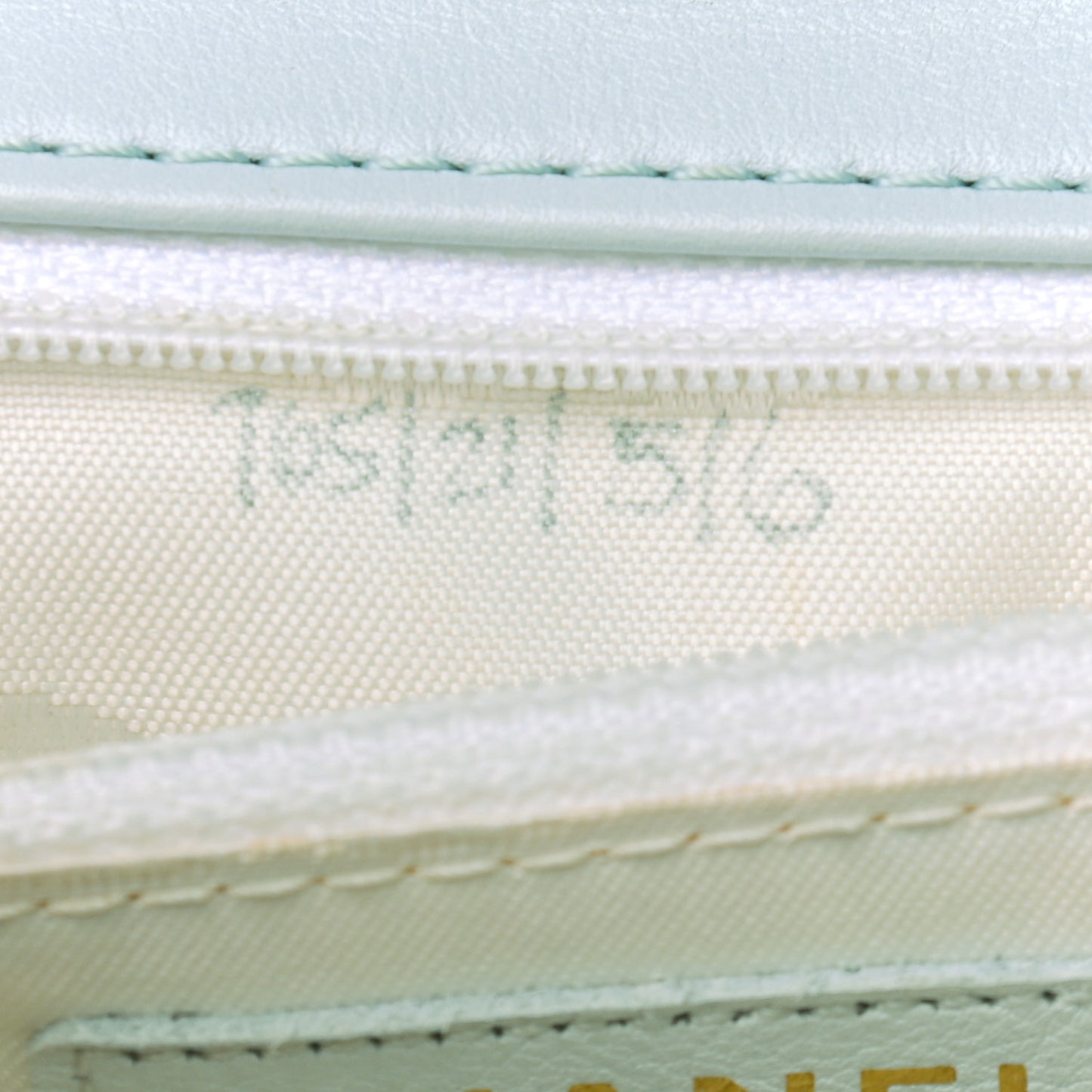 Calfskin Quilted Wild Stitch Flap Light Blue