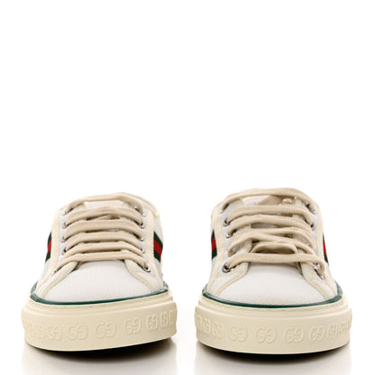 Gucci Mesh Web Womens 1977 Tennis Sneakers 35.5 Great White Mystic White 2 of 8