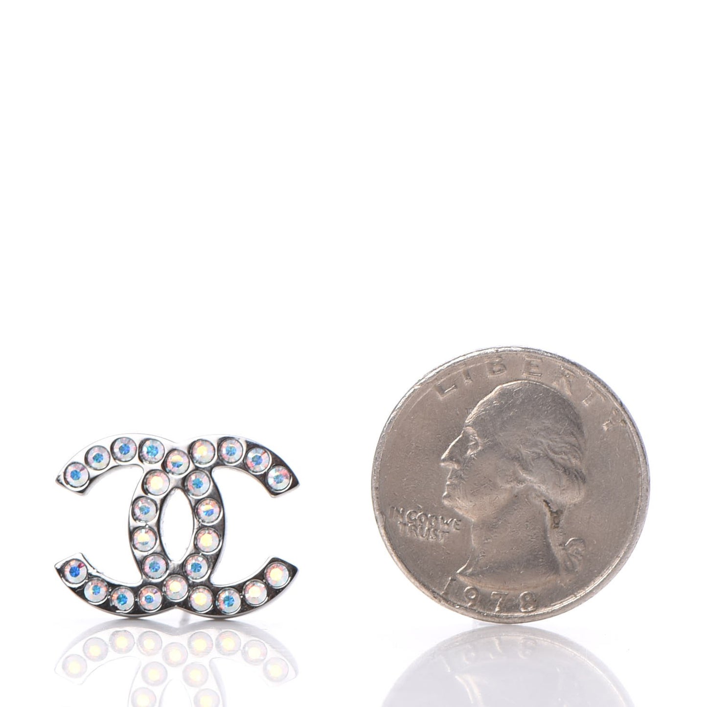 Iridescent Crystal CC Earrings Multicolor