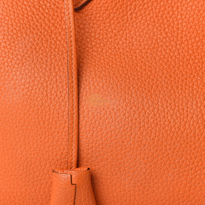 Hermes Taurillon Clemence Victoria II 35 Orange 7 of 10