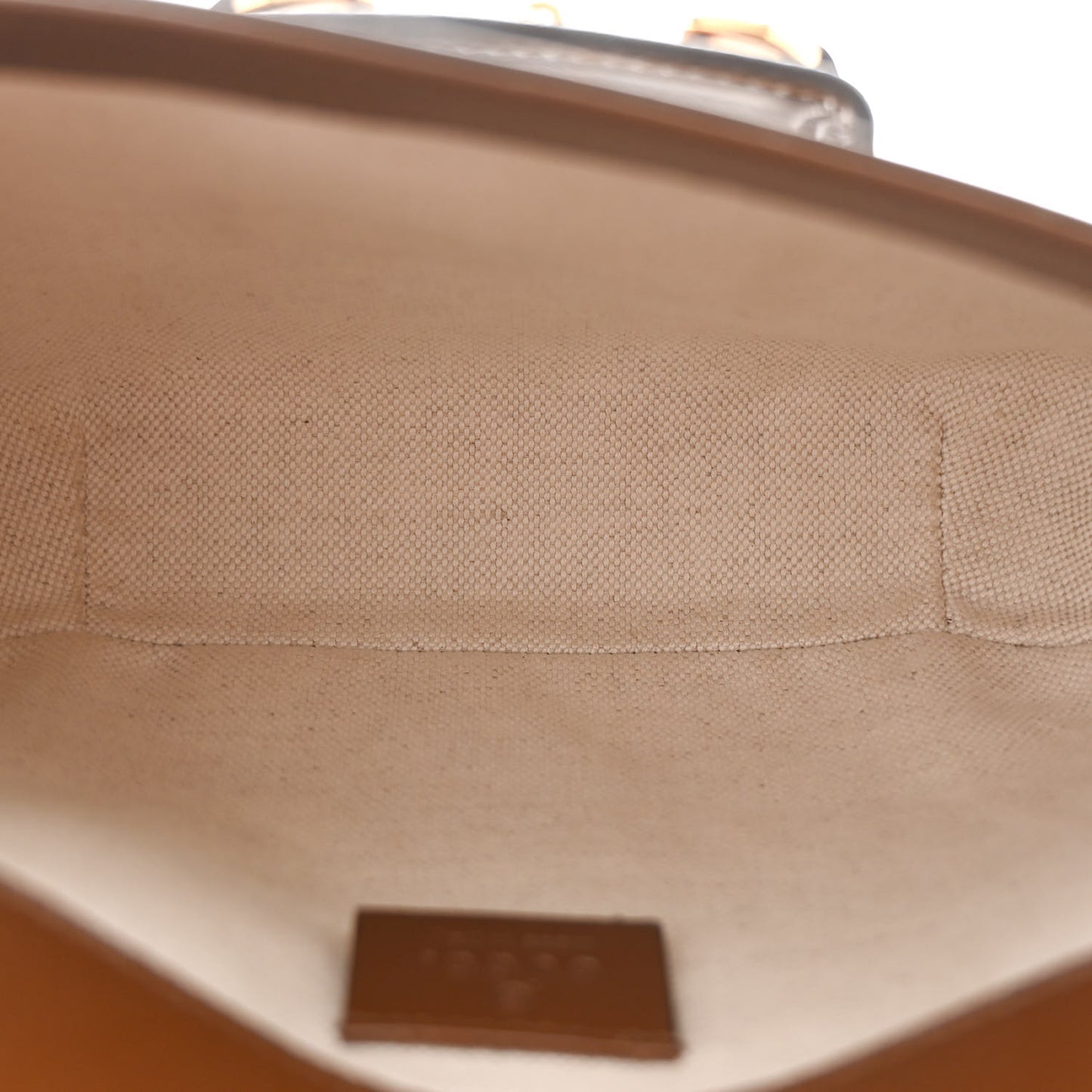 GG Supreme Monogram Azalea Calfskin Web Mini Horsebit 1955 Shoulder Bag Beige Ebony Brown Sugar