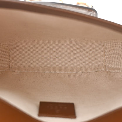 Gucci GG Supreme Monogram Azalea Calfskin Web Mini Horsebit 1955 Shoulder Bag Beige Ebony Brown Sugar 5 of 10